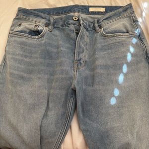 AllSaints Dean Cropped Slim Jeans 32x30 - Light Indigo